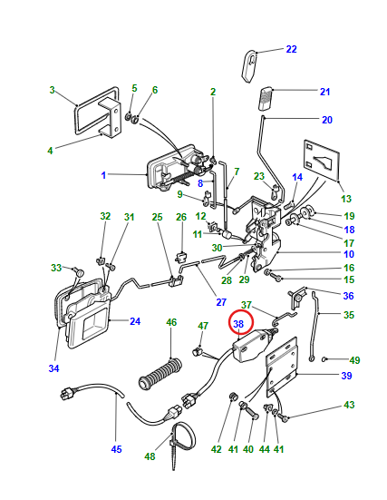 AMR3384 – Front Central door locking Actuator