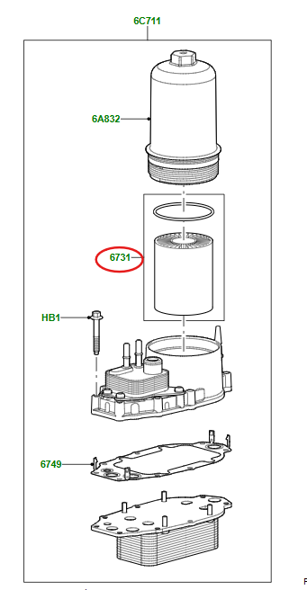 1311289 – 2.7TDV6 OIL FILTER