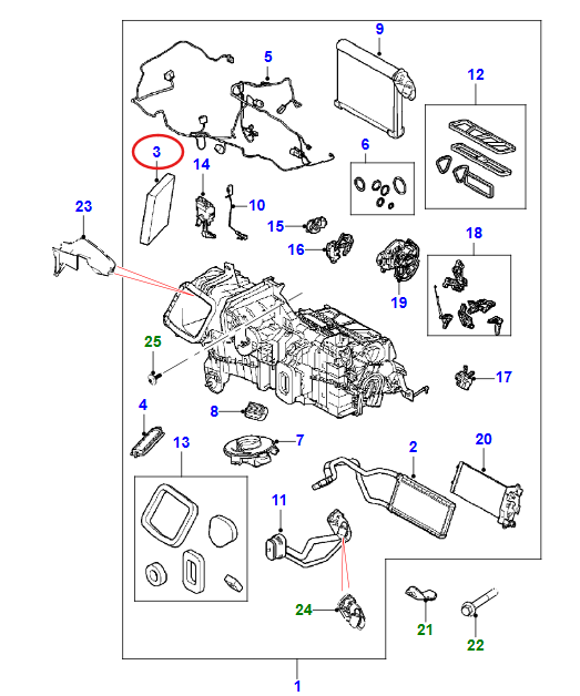 C2Z6525 – POLLEN FILTER – JAGUAR XF/XJ