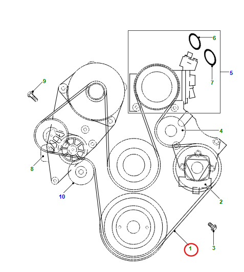 ERR6898 – DRIVE BELT – DISCOVERY 2 V8 – WITHOUT ACE