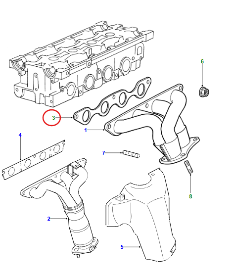 LKG100300 – EXHAUST MANIFOLD GASKET – FREELANDER 1 – 1.8 PETROL