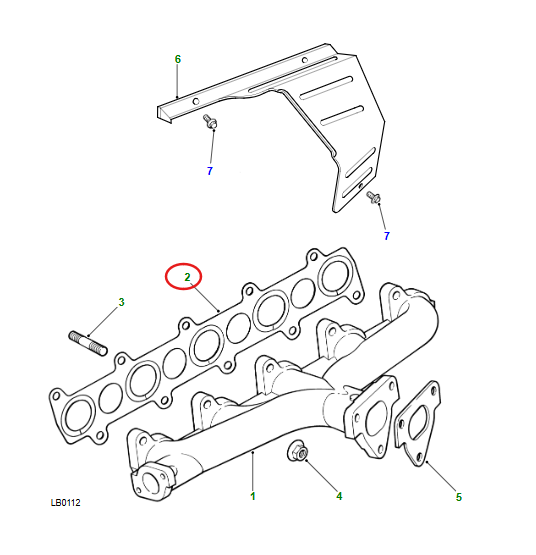LKG100470 – EXHAUST MANIFOLD GASKET – TD5