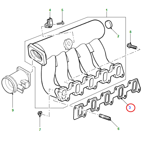 LKJ000010 – INTAKE GASKET – TD5 – DISCOVERY 2