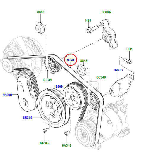LR062006 – V-BELT 3.0 DIESEL GEN 2
