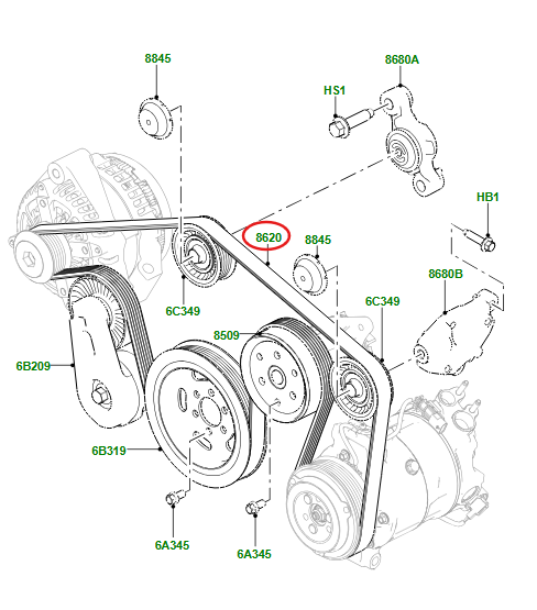 LR071038 – V-BELT – 3.0 DIESEL – GEN 2
