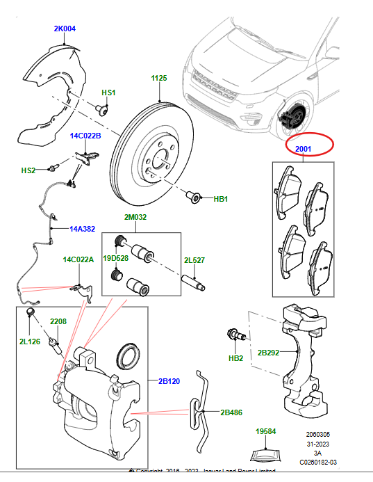LR072681 – FRONT BRAKE PADS – DISCOVERY SPORT/RANGE ROVER EVOQUE
