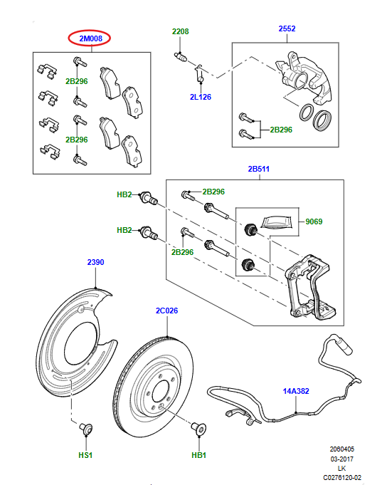 LR164821 – REAR BRAKE PADS – RANGE ROVER / RANGE ROVER SPORT