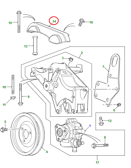 PRF100070 – GUARD – POWERSTEERING / ANCILLARY BELT – 4.0V8 / 4.6V8